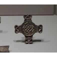 Gilt bronze harness mounts, Christian solar disc